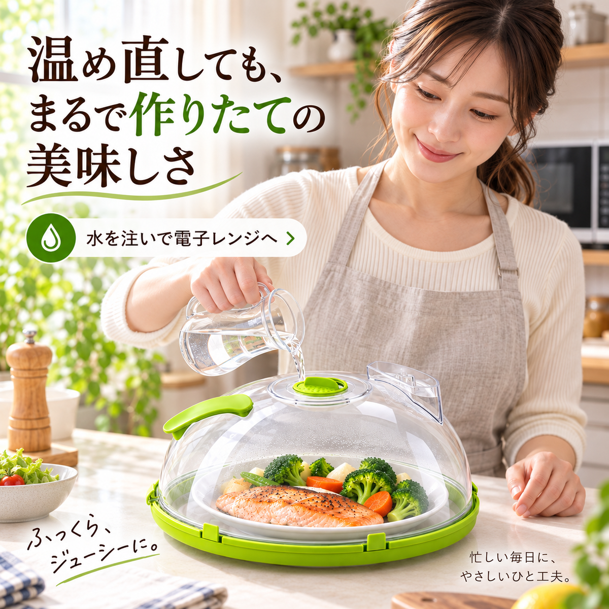 スチームレンジカバー 給水タンク付き